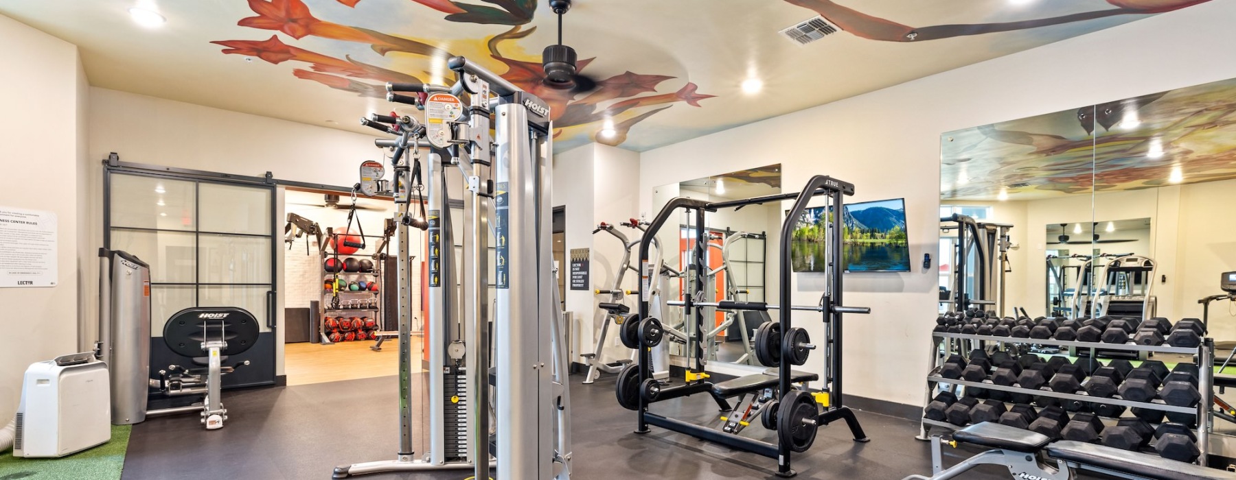 Open and well-lit fitness center